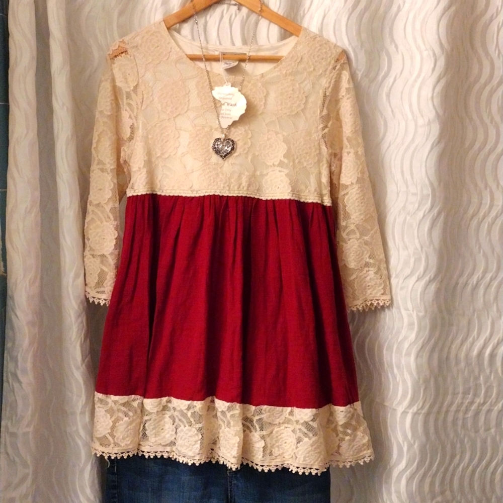 NWT SZ S Paisley Vine Lace Mini Dress Bohemian Mori Cottagecore romantic
